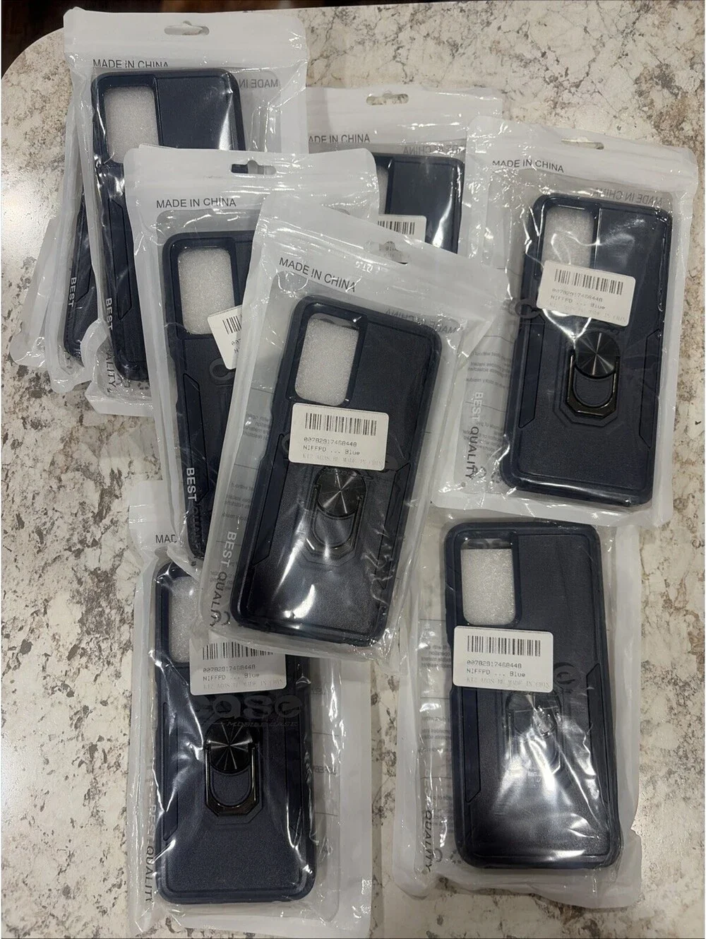 Bulk Lot of 9 New Samsung Galaxy A03S Rugged Phone Cases – Dark Blue
